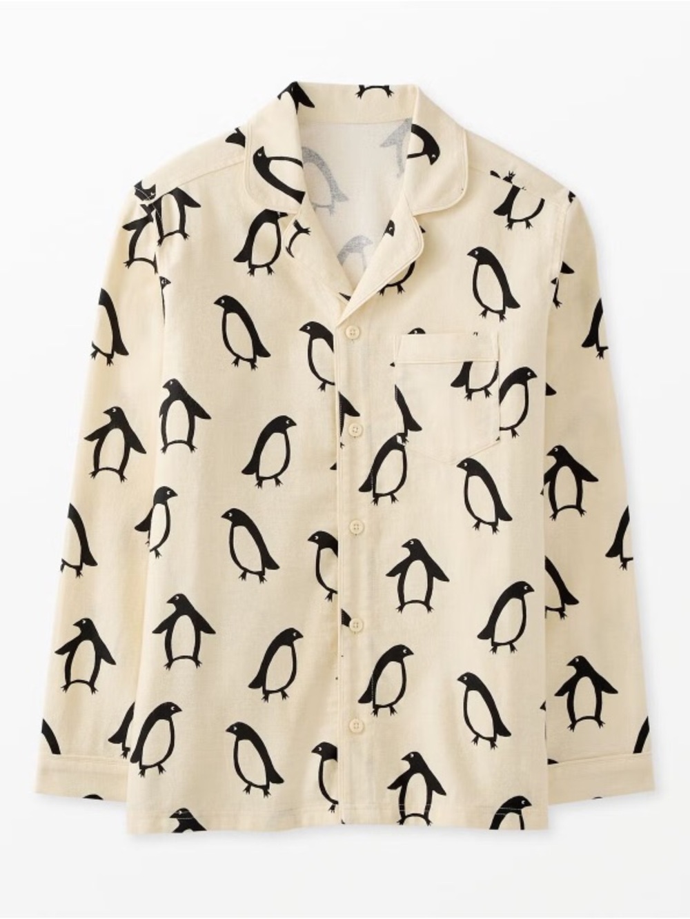 Hannah Andersson Unisex 2 Piece Set with Black Penguin Print XXL
